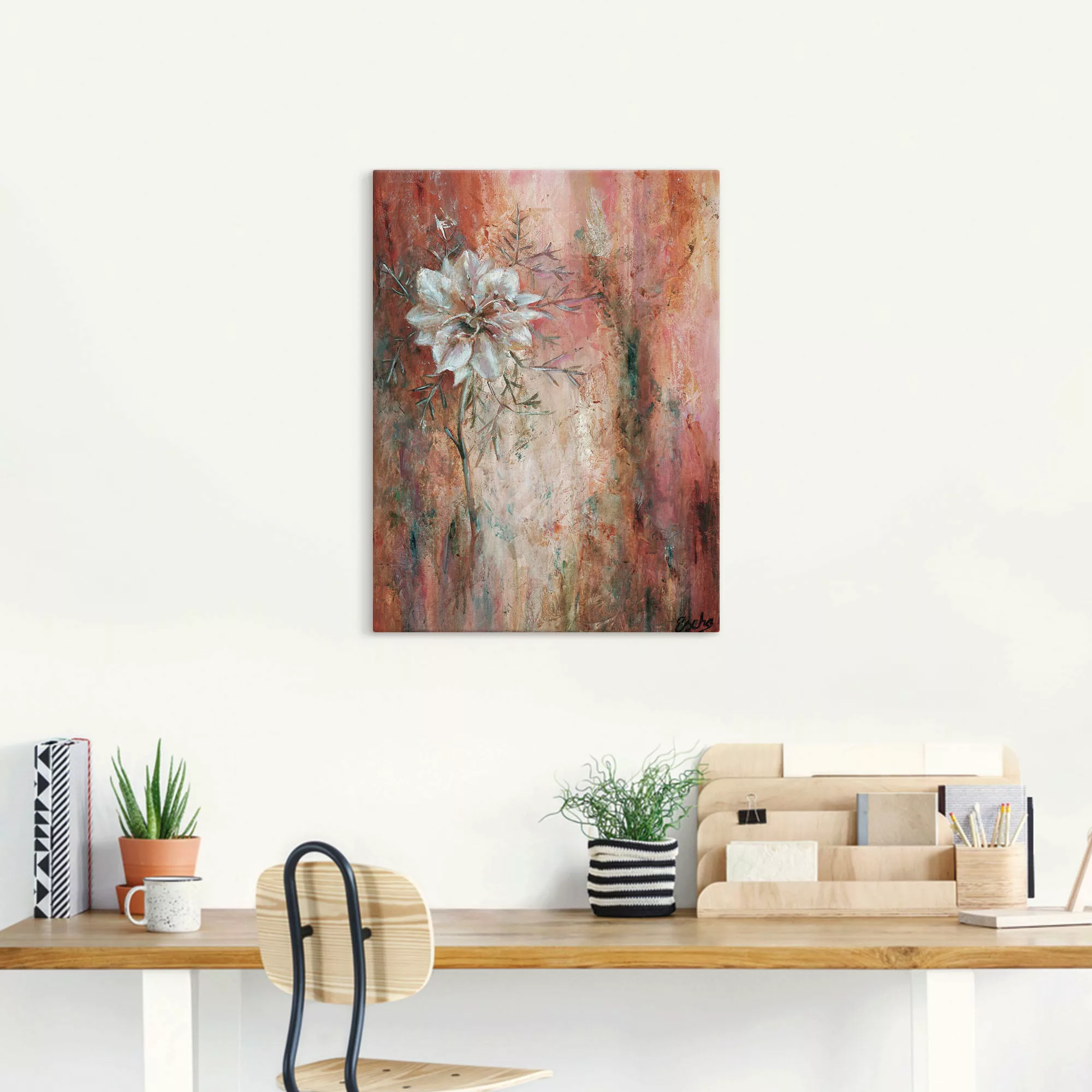 Artland Leinwandbild "Schwarzkümmel I", Blumen, (1 St.), auf Keilrahmen ges günstig online kaufen