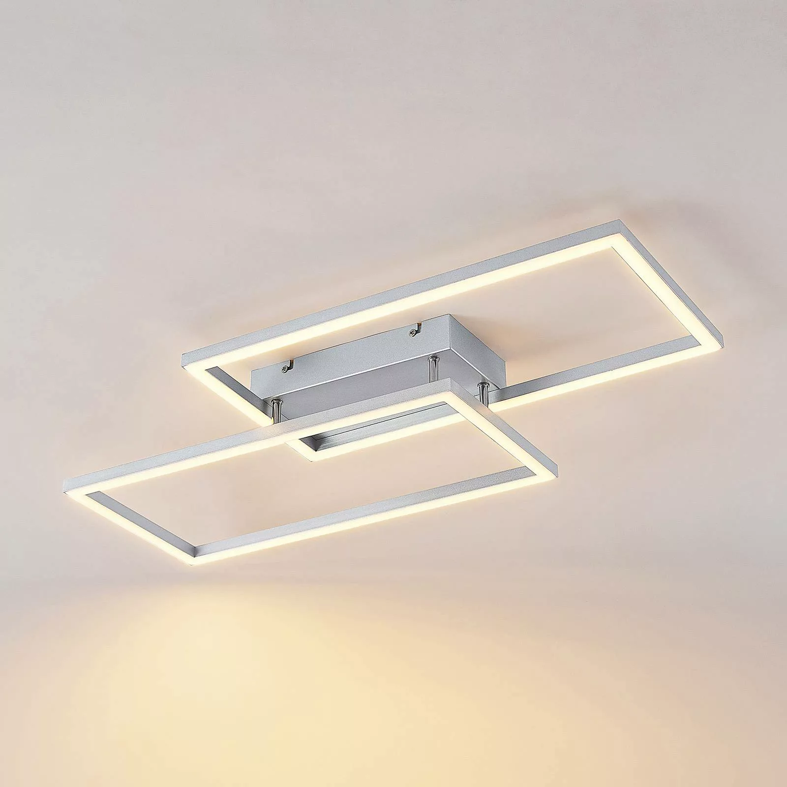 Lucande Muir LED-Deckenlampe, rechteckig günstig online kaufen