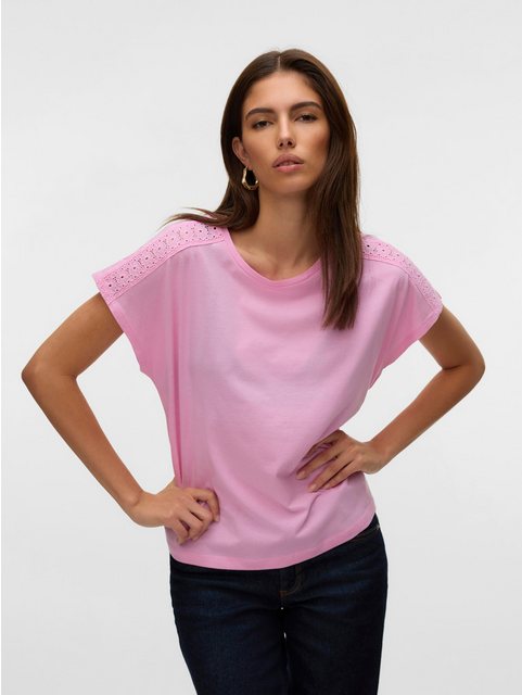 Vero Moda Kurzarmshirt "VMEMMY SS LACE TAPE TOP JRS GA NOOS" günstig online kaufen