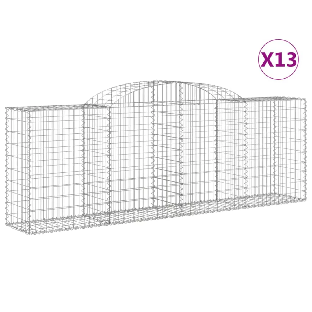 Vidaxl Gabionen Mit Hochbogen 13 Stk 300x50x100/120cm Verzinktes Eisen günstig online kaufen