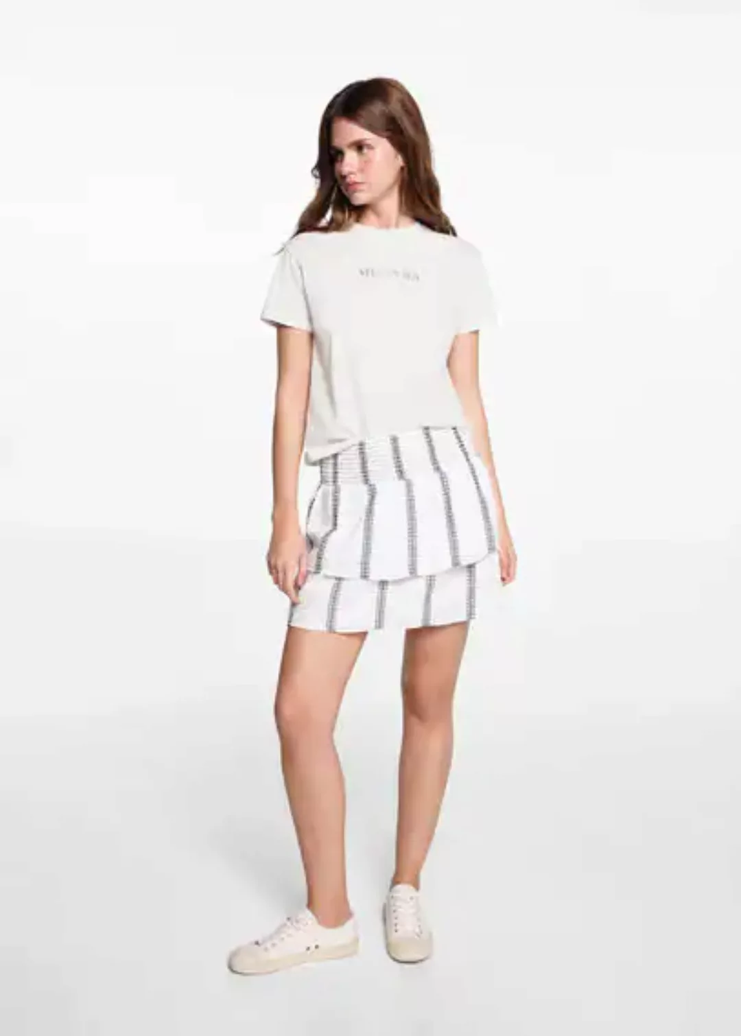 Bedrucktes Baumwoll-T-Shirt günstig online kaufen