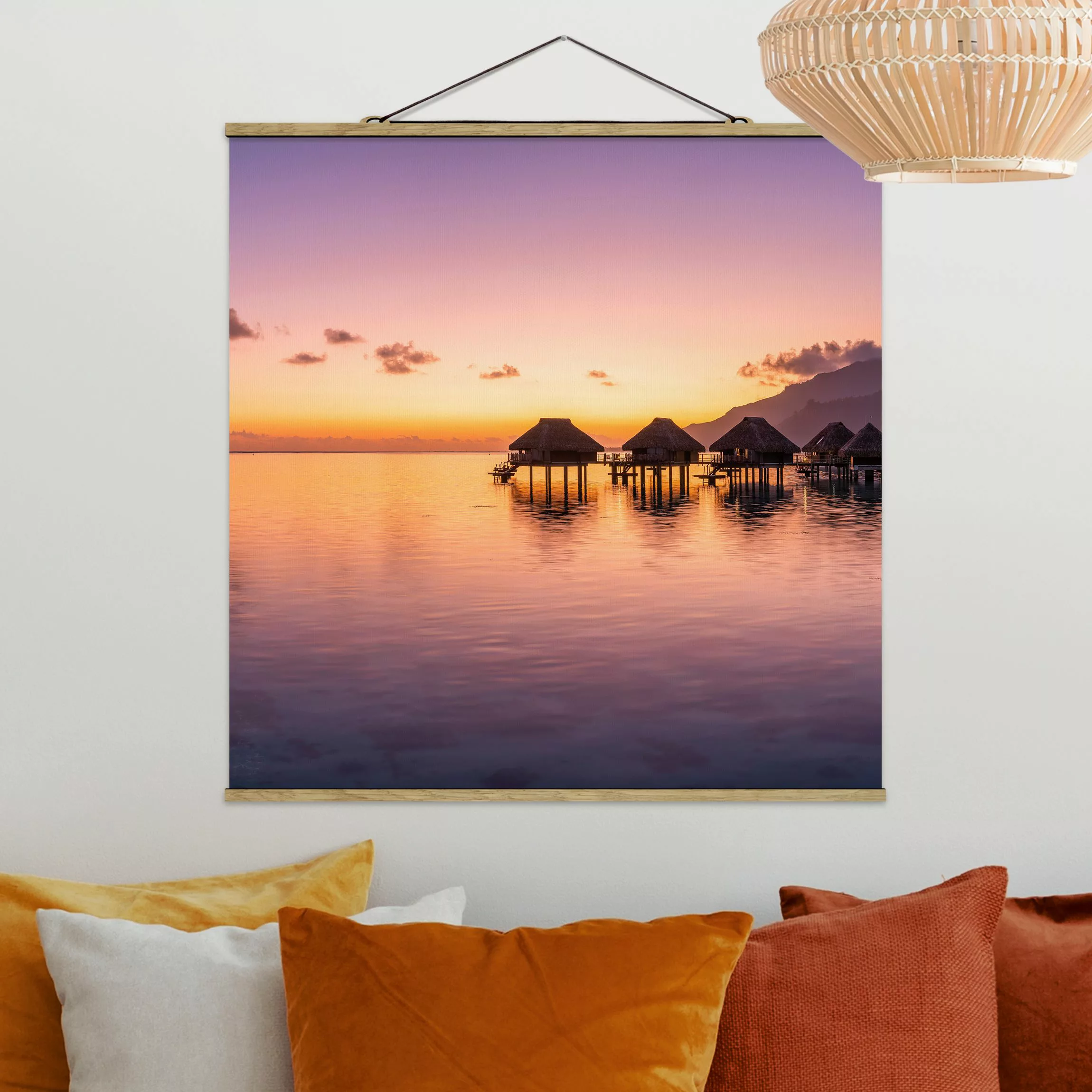Stoffbild mit Posterleisten Sunset Dream günstig online kaufen