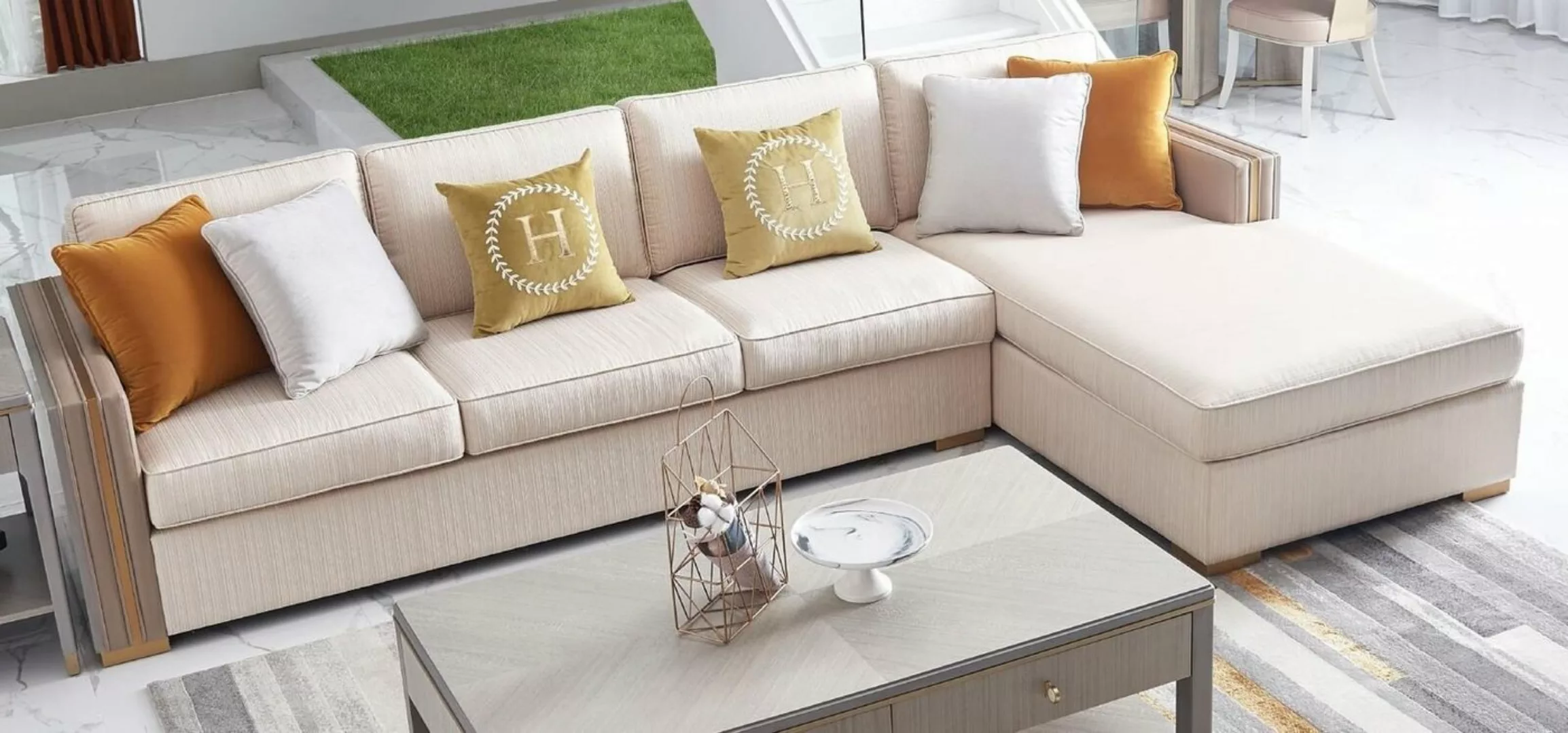 JVmoebel Ecksofa Ecksofa Textil Eck Wohnlandschaft Design Luxus Sofa, Made günstig online kaufen