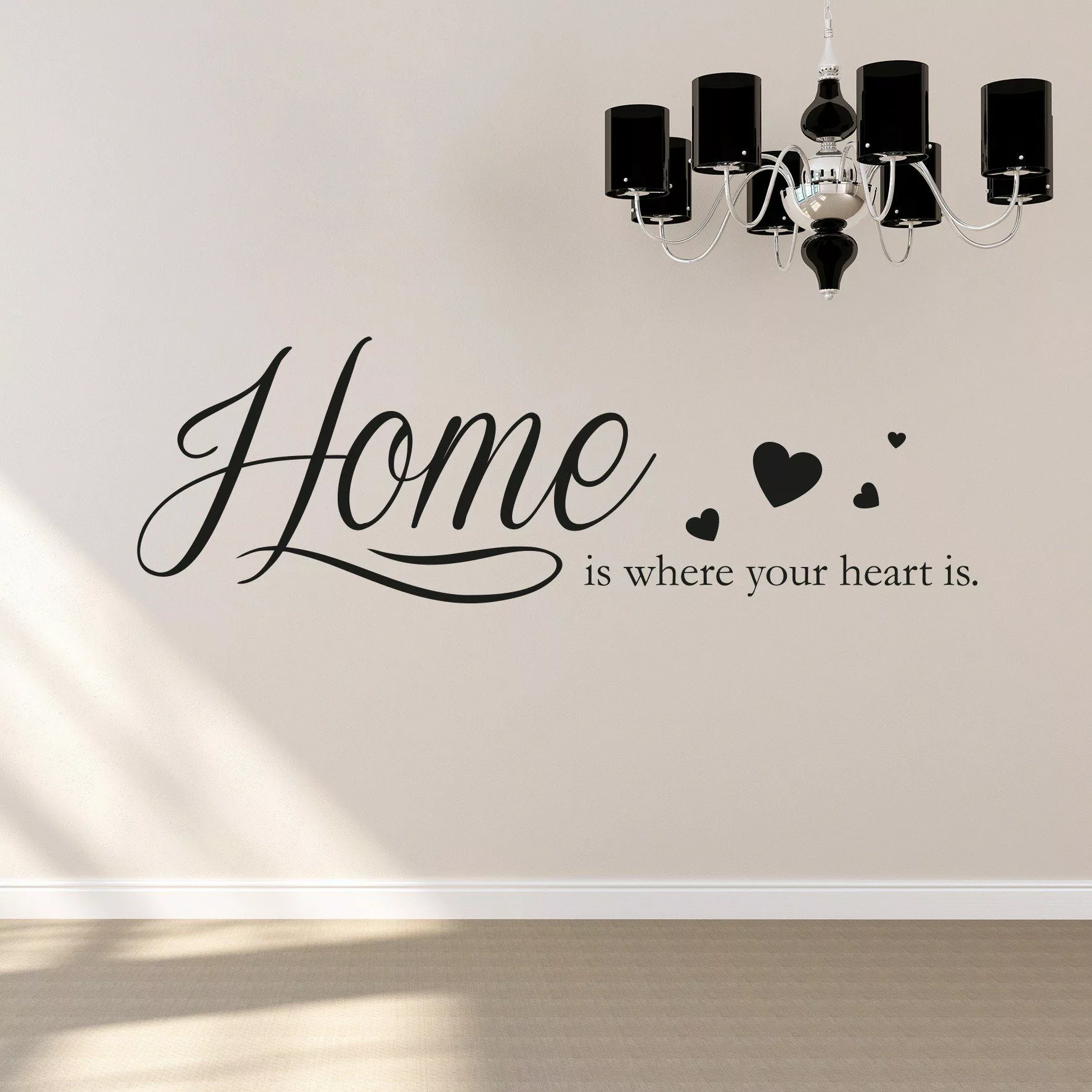 queence Wandtattoo "Home ist where your heart is.", 120 x 30 cm günstig online kaufen