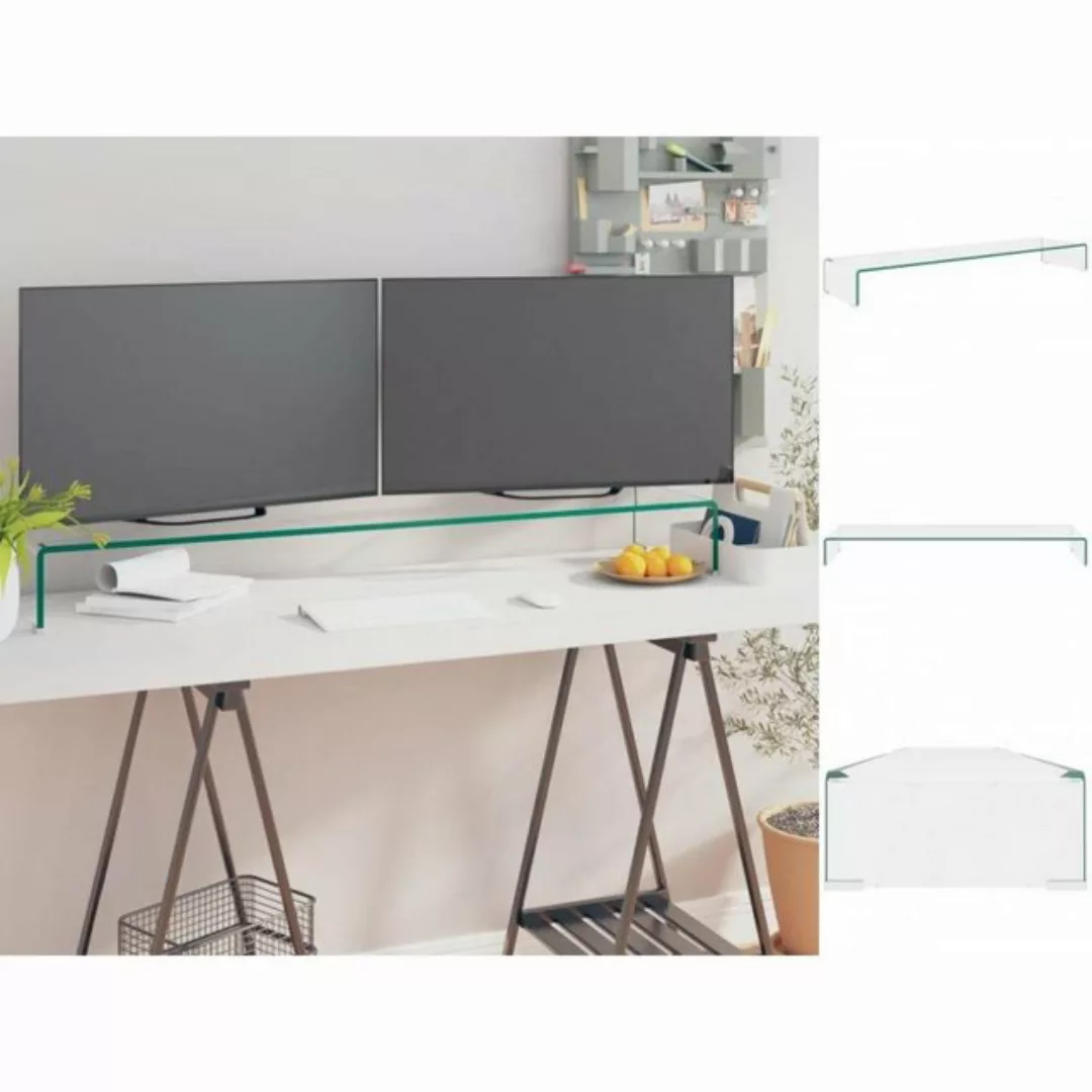 vidaXL TV-Schrank TV-Tisch Bildschirmerhöhung Glas Transparent 120x30x13 cm günstig online kaufen