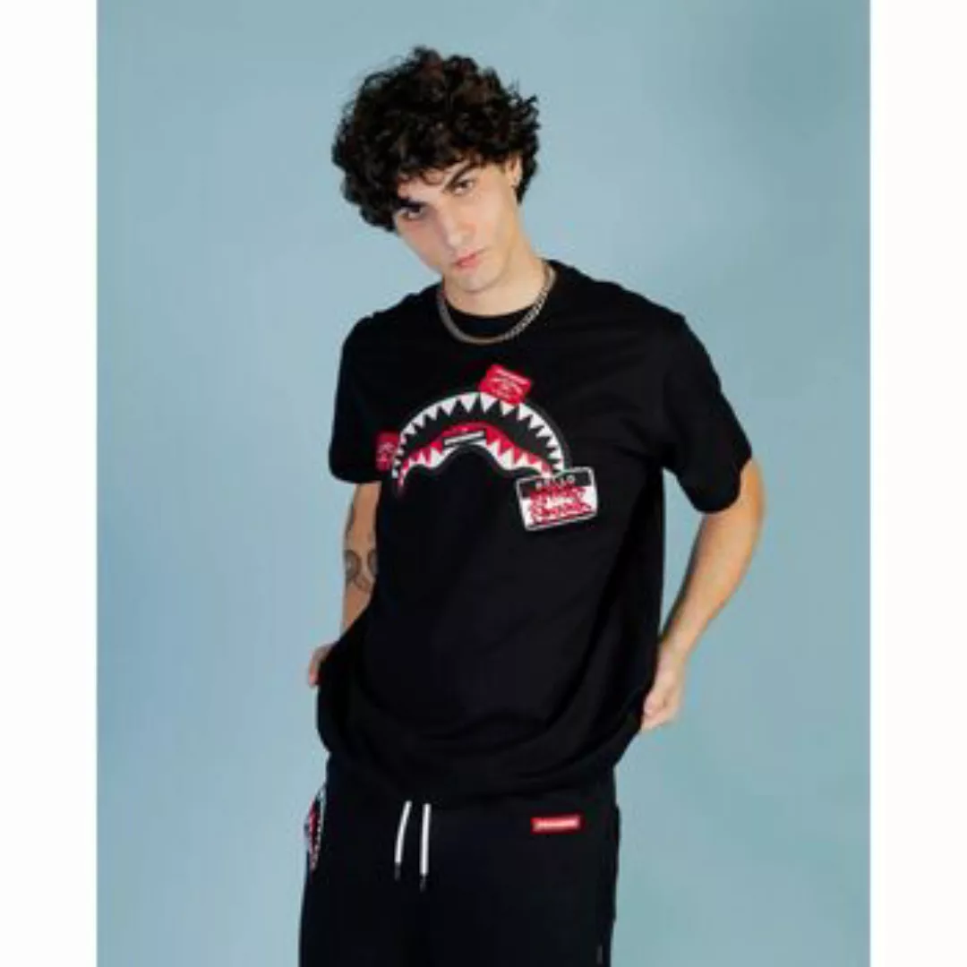 Sprayground  T-Shirts & Poloshirts SP439 LABEL REG SHARK-BLK günstig online kaufen