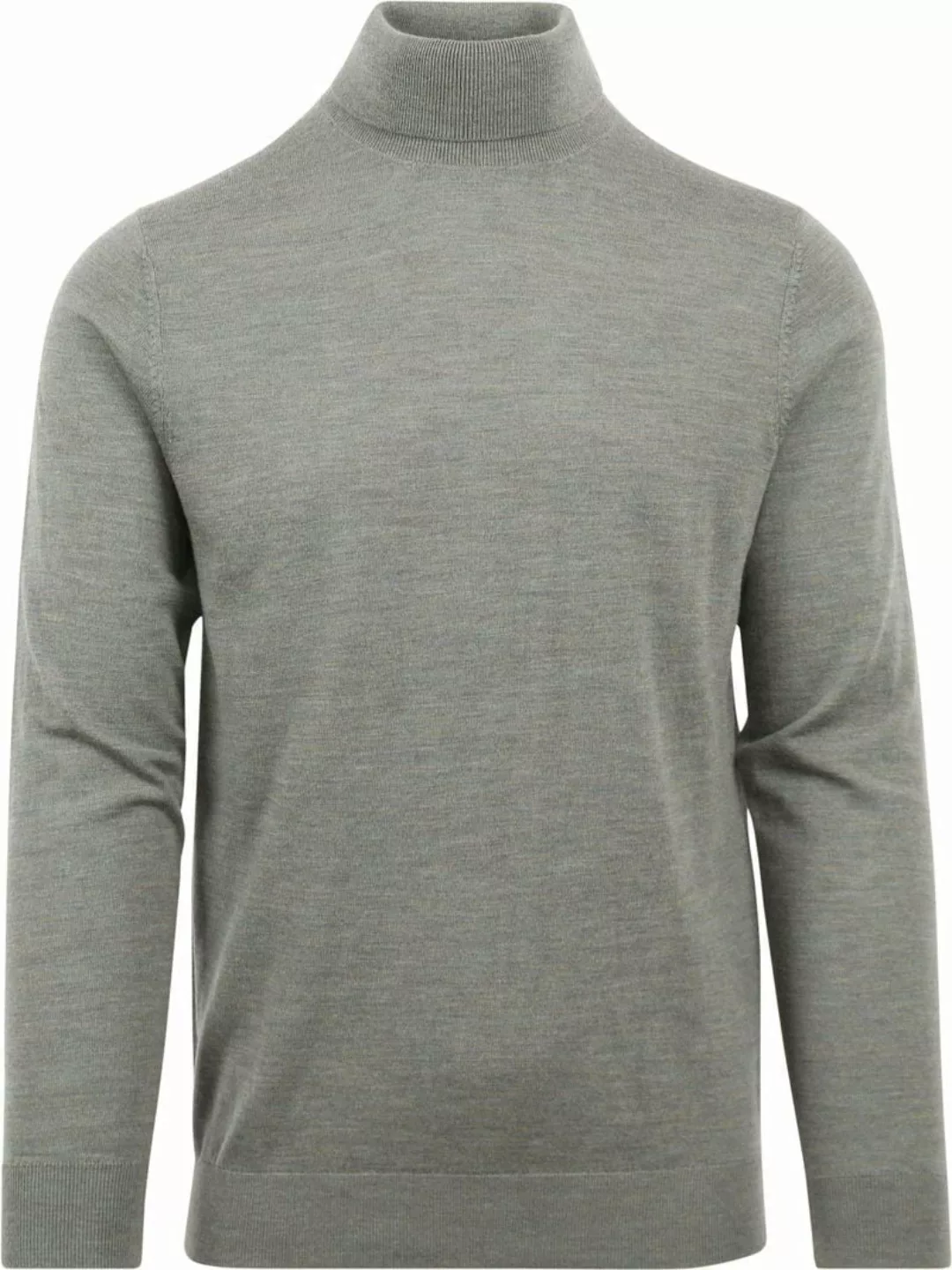 Profuomo Rollkragenpullover Merino Grün - Größe M günstig online kaufen