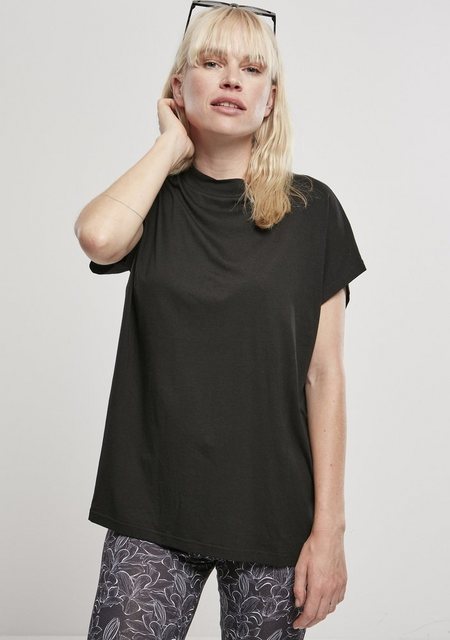 URBAN CLASSICS Kurzarmshirt Damen Ladies Oversized Cut On Sleeve Viscose Te günstig online kaufen