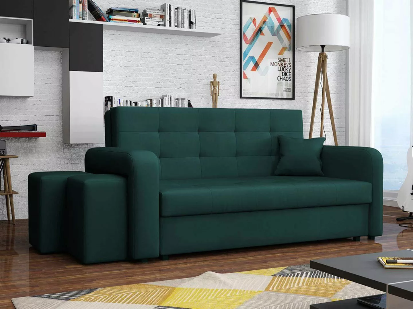 MIRJAN24 Schlafsofa Viva Home III, mit Polsterhocker (2 Stück), 3 Sitzer, m günstig online kaufen