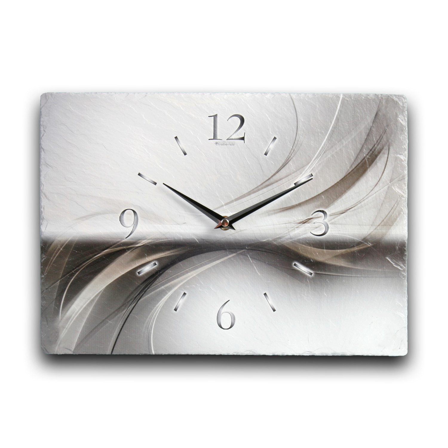 Kreative Feder Wanduhr Design-Wanduhr aus Stein günstig online kaufen