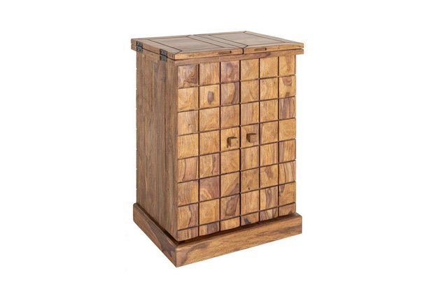 Licht-Erlebnisse Barschrank MARIS Holz Sheesham aufklappbar B: 650-1300 cm günstig online kaufen