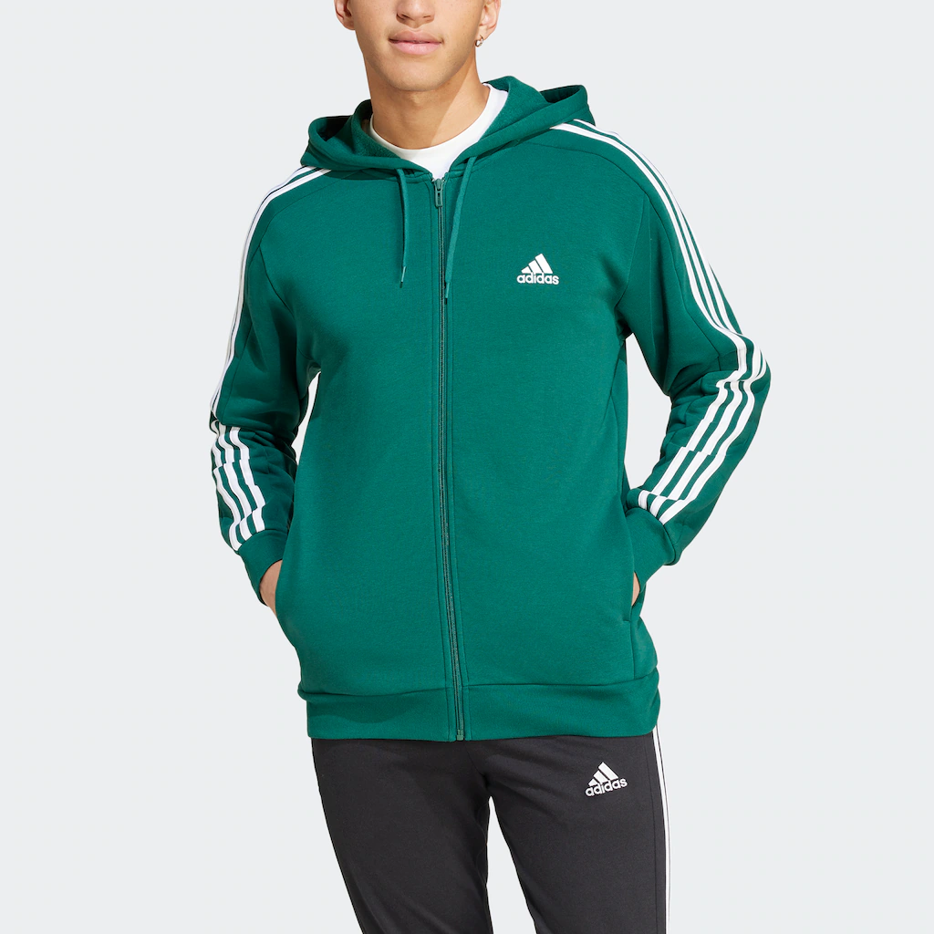 adidas Sportswear Kapuzensweatjacke "ESSENTIALS 3STREIFEN KAPUZENJACKE" günstig online kaufen