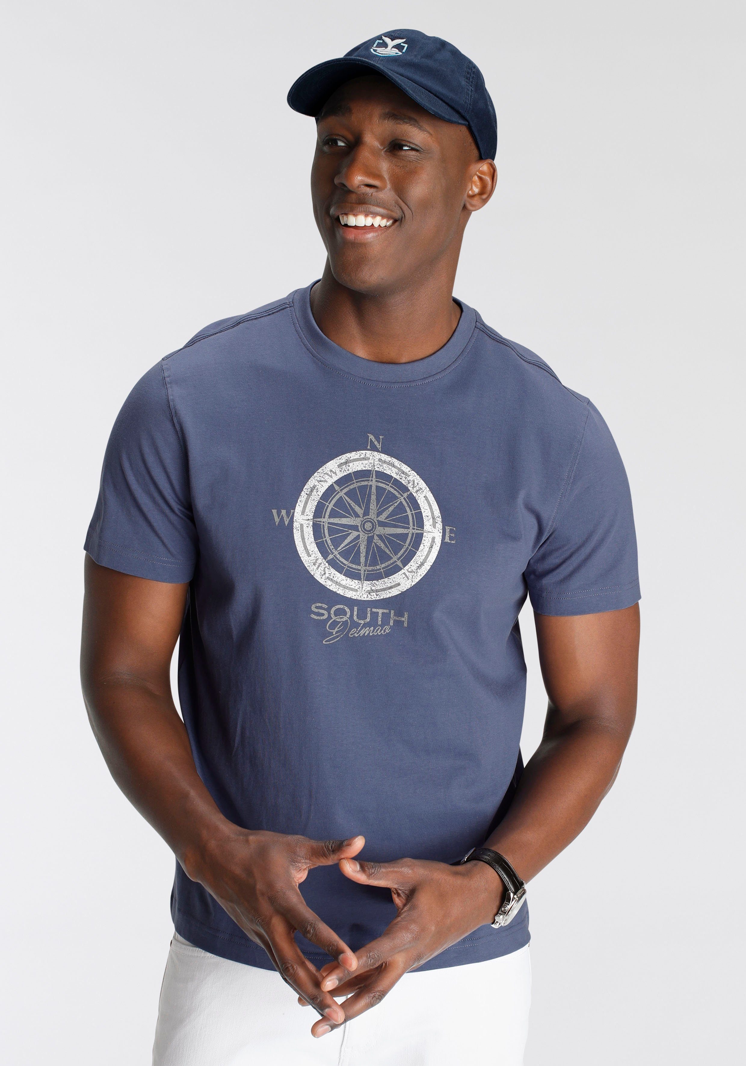DELMAO T-Shirt Kurzarm, bedruckt, Rundhals, aus günstig online kaufen