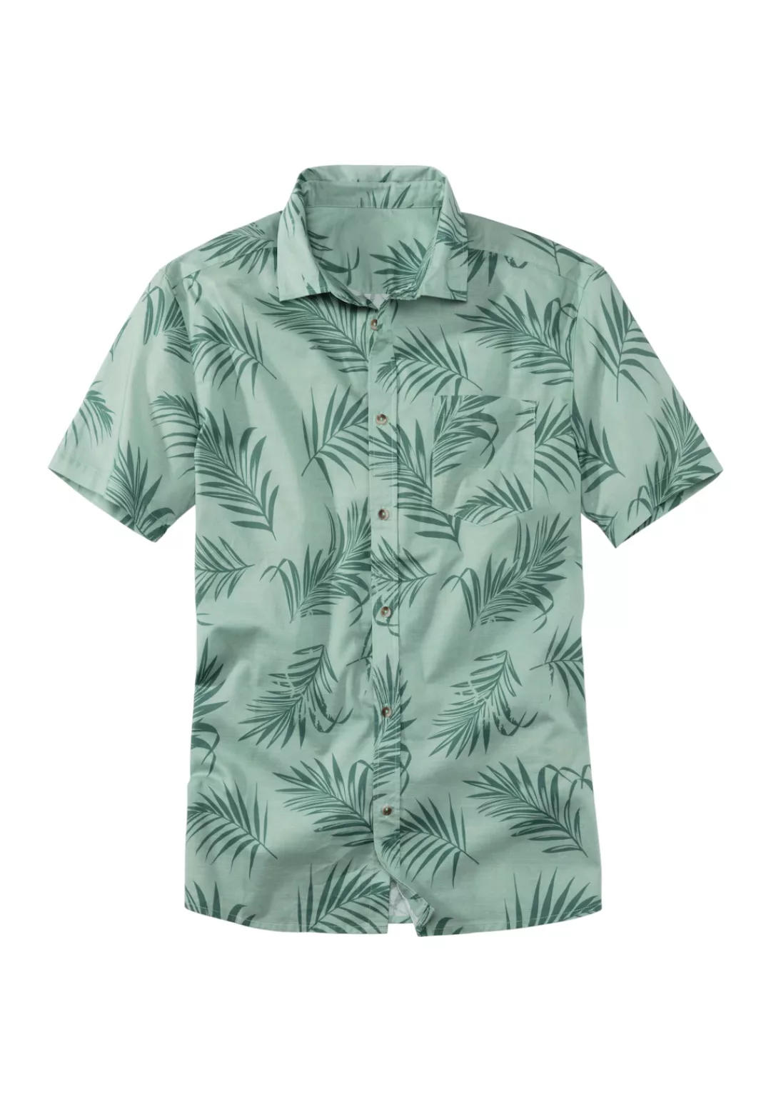 John Devin Hawaiihemd Regular fit Langarm, Freizeithemd mit Palmenprint aus günstig online kaufen