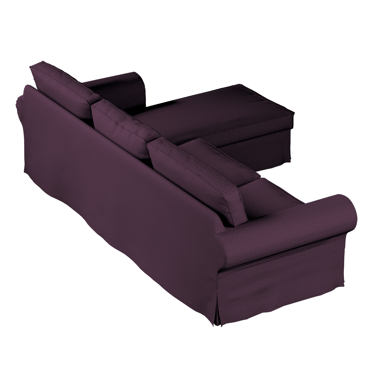Bezug für Ektorp 2-Sitzer Sofa mit Recamiere, pflaume, Ektorp 2-Sitzer Sofa günstig online kaufen