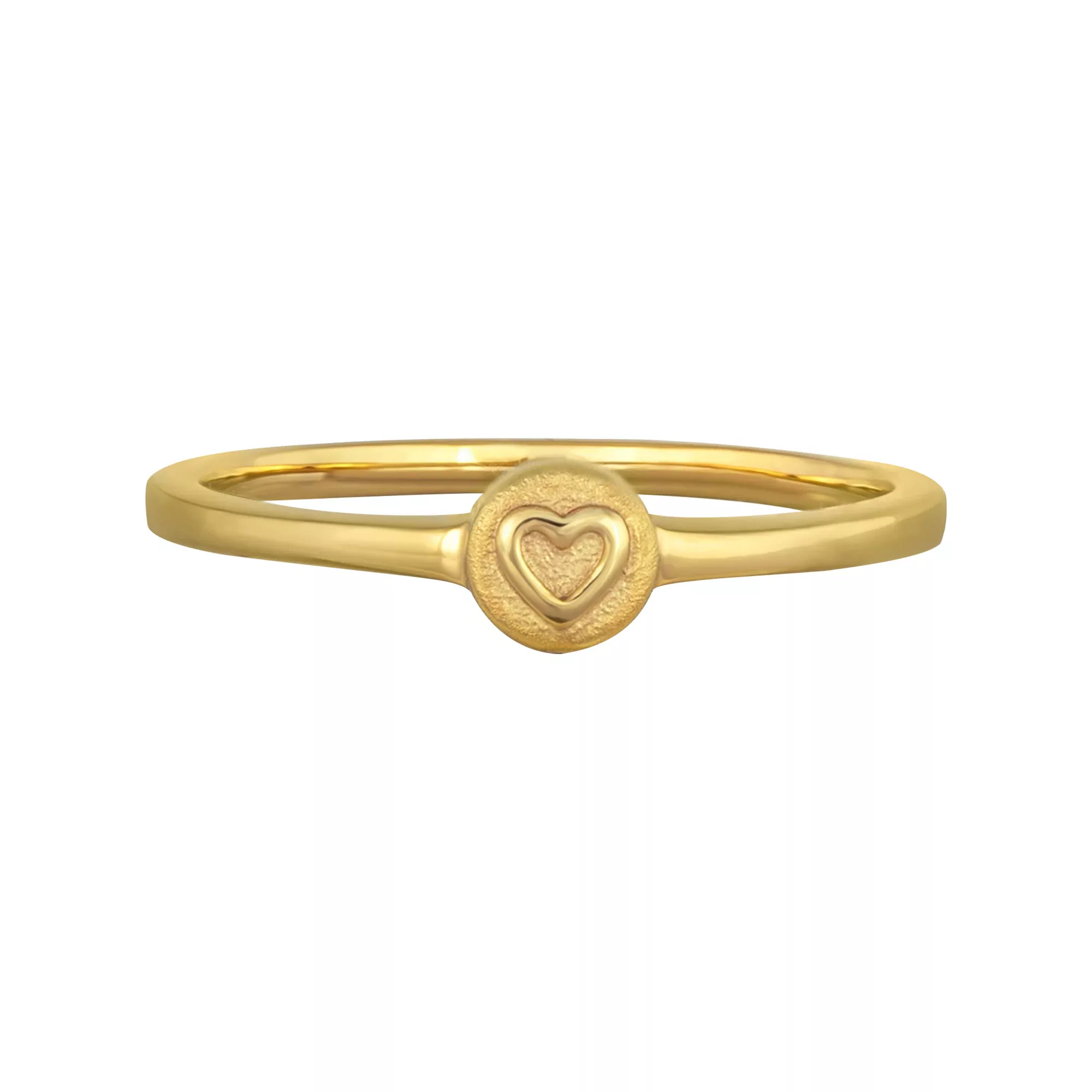 CAÏ Fingerring "925/- Sterling Silber vergoldet Herz" günstig online kaufen