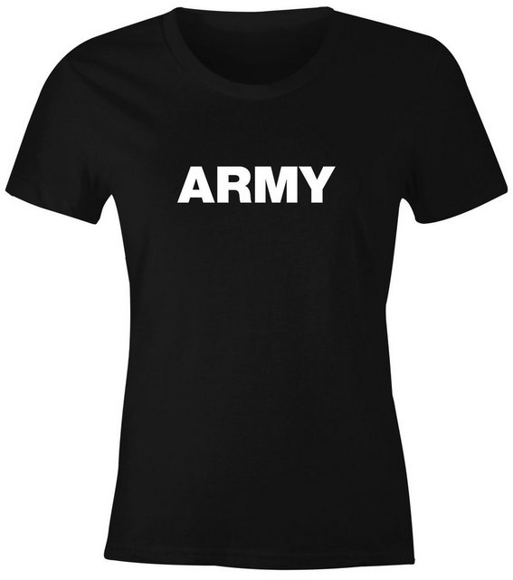 Neverless Print-Shirt Damen T-Shirt Aufdruck Army Print Fashion Streetstyle günstig online kaufen