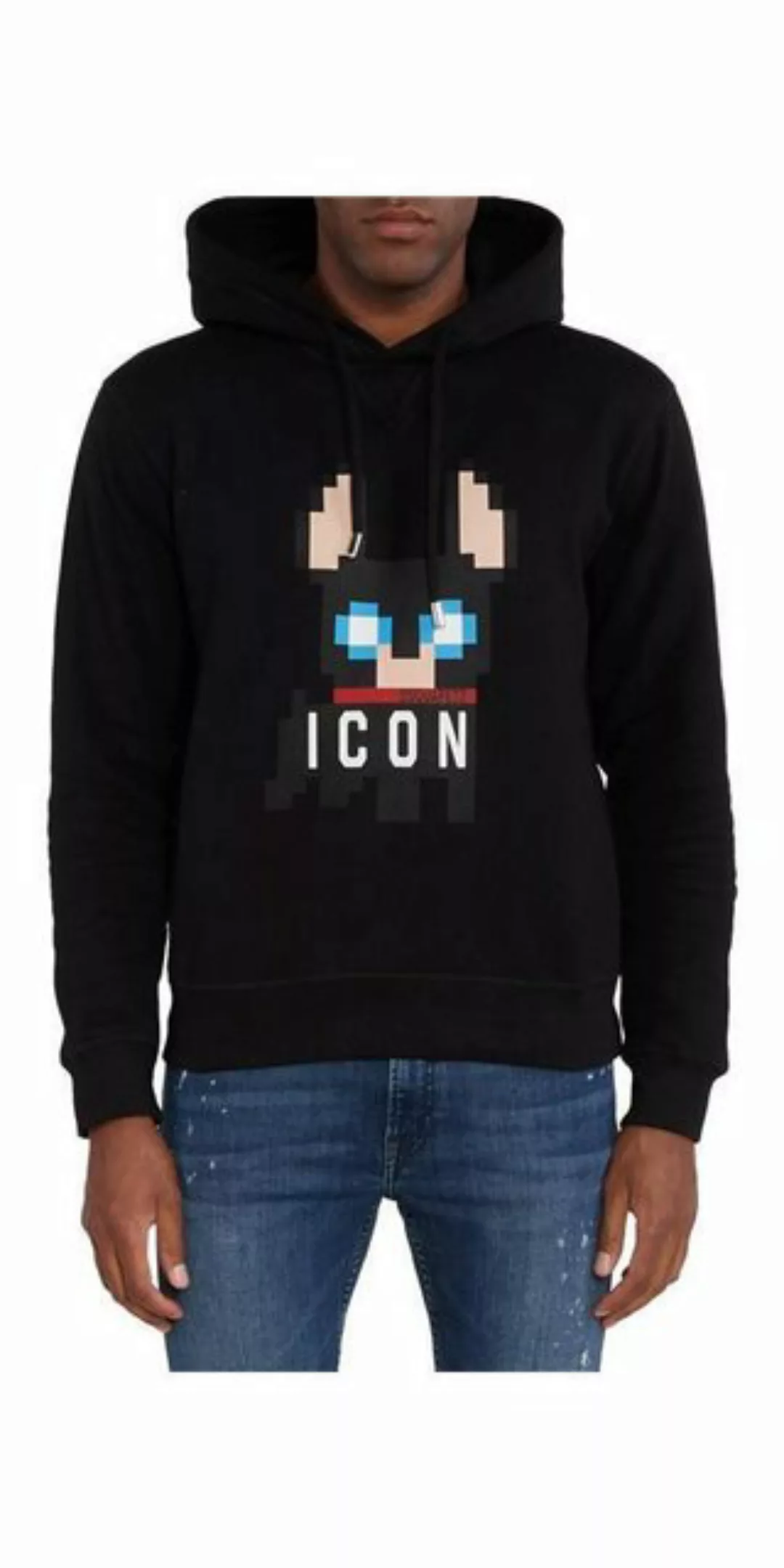 Dsquared2 Rundhalspullover Dsquared2 Ciro’s Pixelated Charm Icon Hoodie Sch günstig online kaufen