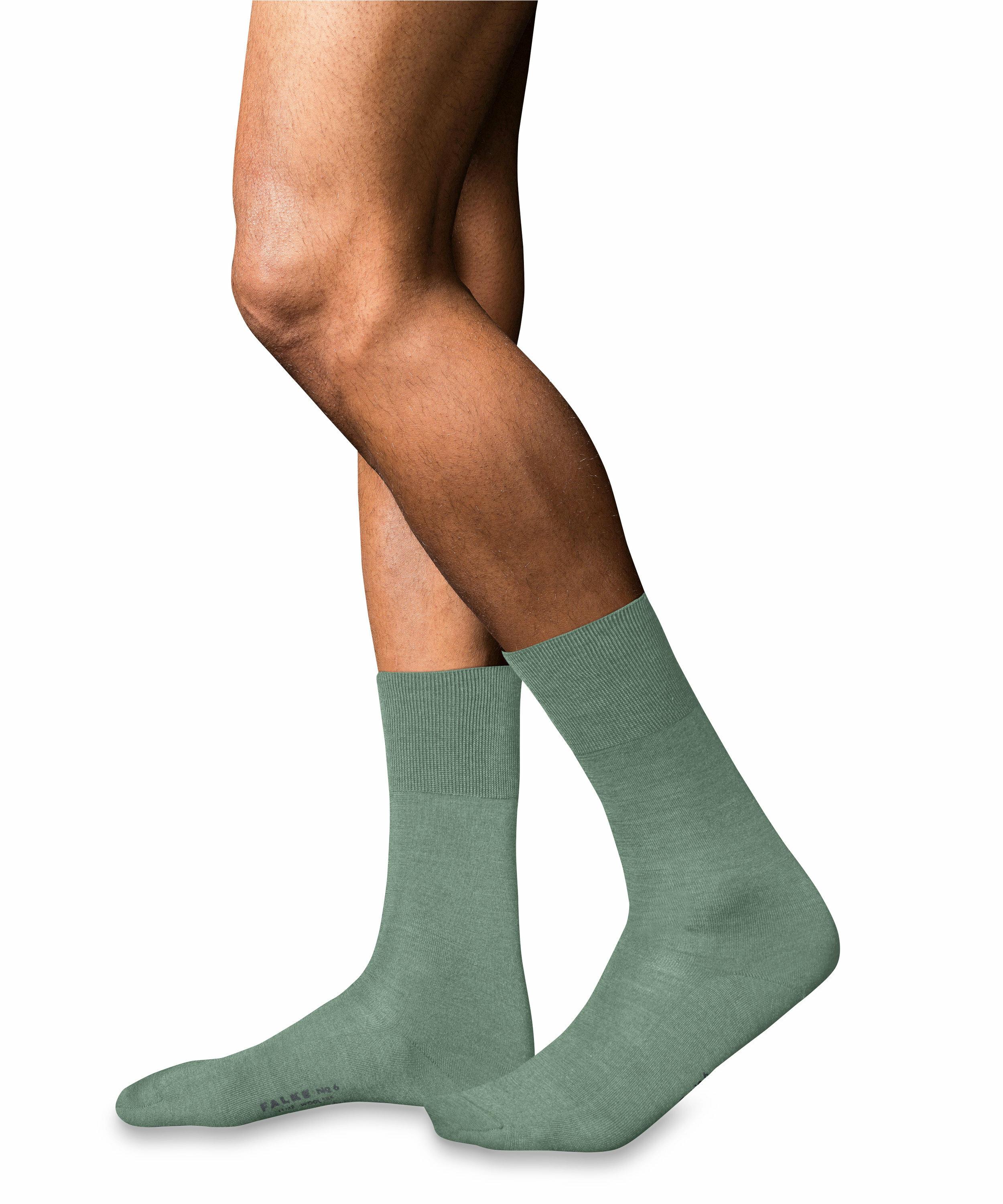 FALKE No. 6 Finest Merino & Silk Gentlemen Socken, Herren, 45-46, Grün, Uni günstig online kaufen