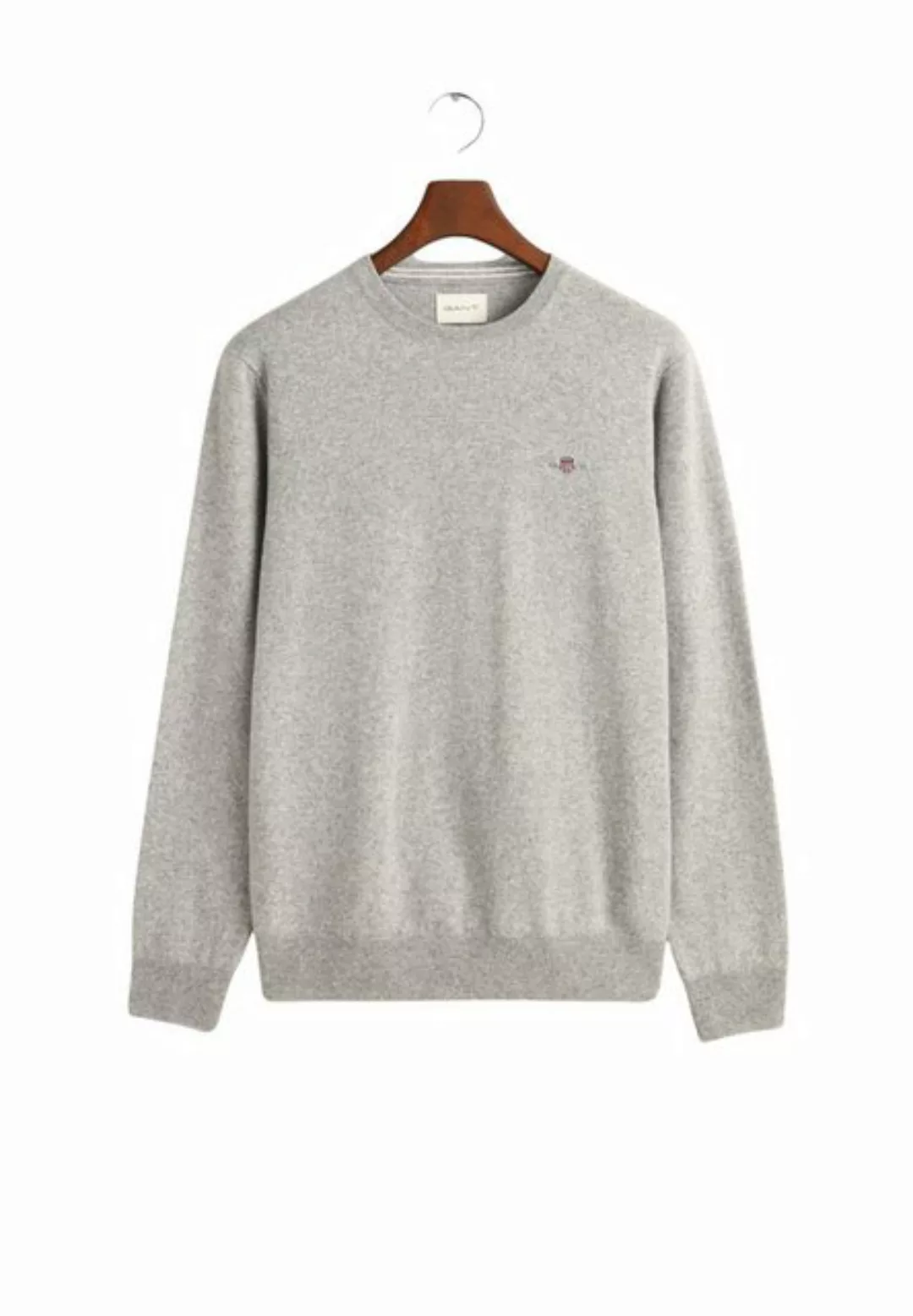 Gant Strickpullover SUPERFINE LAMBSWOOL C-NECK, GREY MELANGE günstig online kaufen