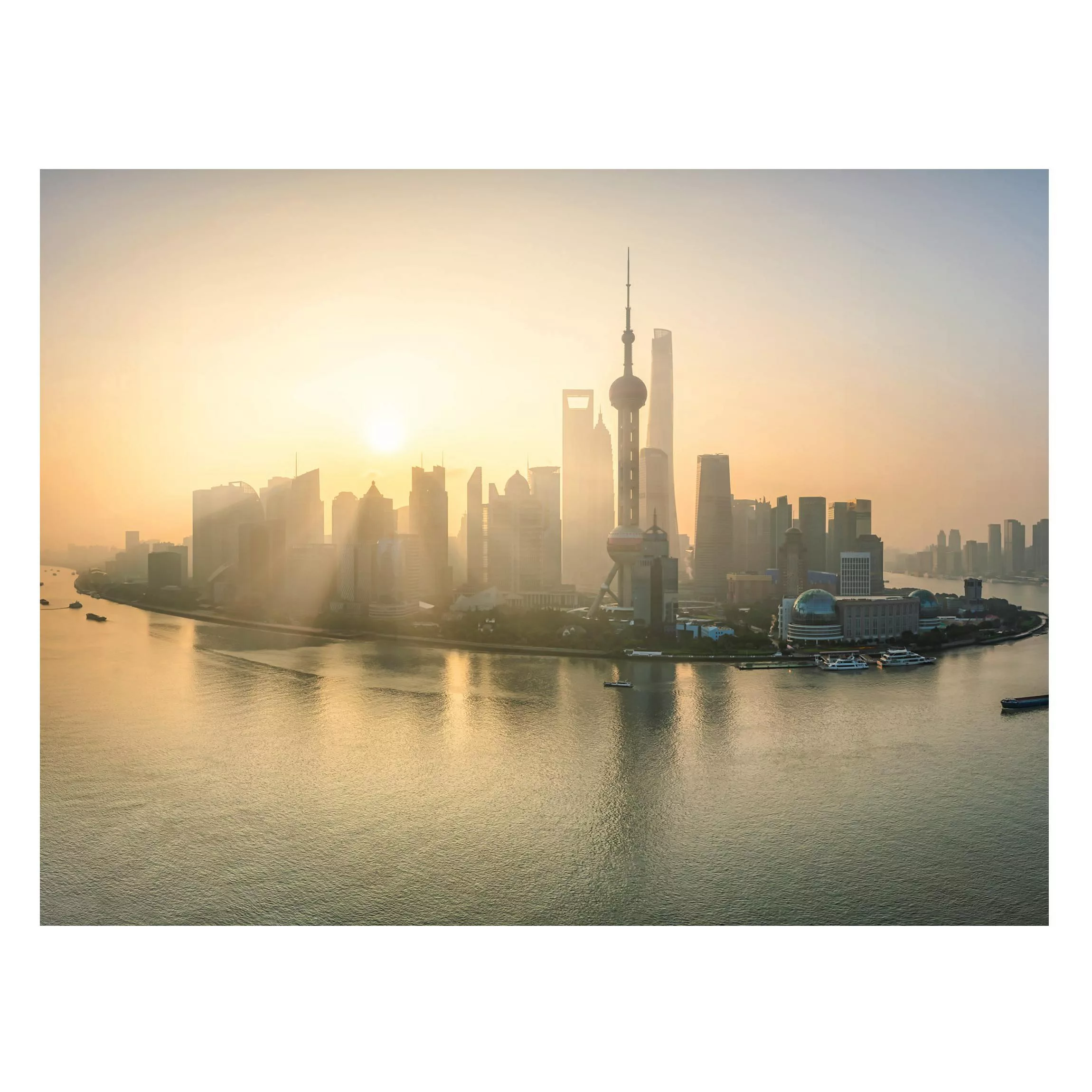 Magnettafel Pudong bei Sonnenaufgang günstig online kaufen