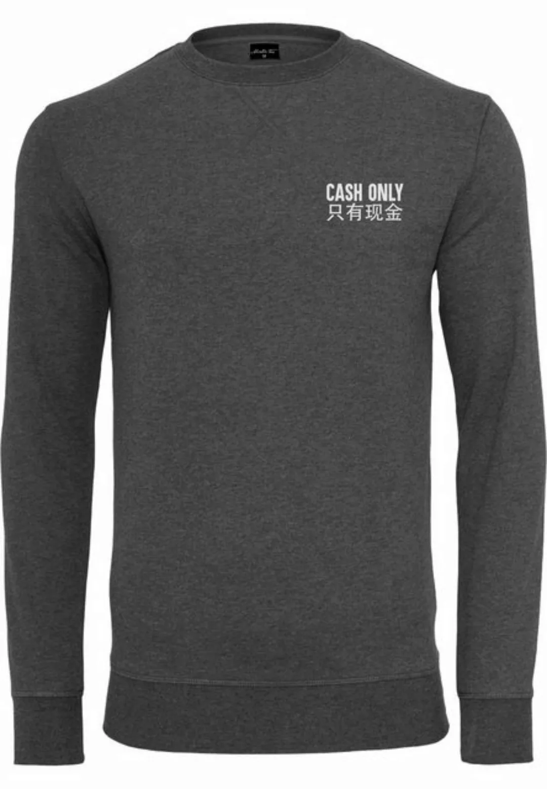 MisterTee Rundhalspullover MisterTee Herren Cash Only Crewneck (1-tlg) günstig online kaufen