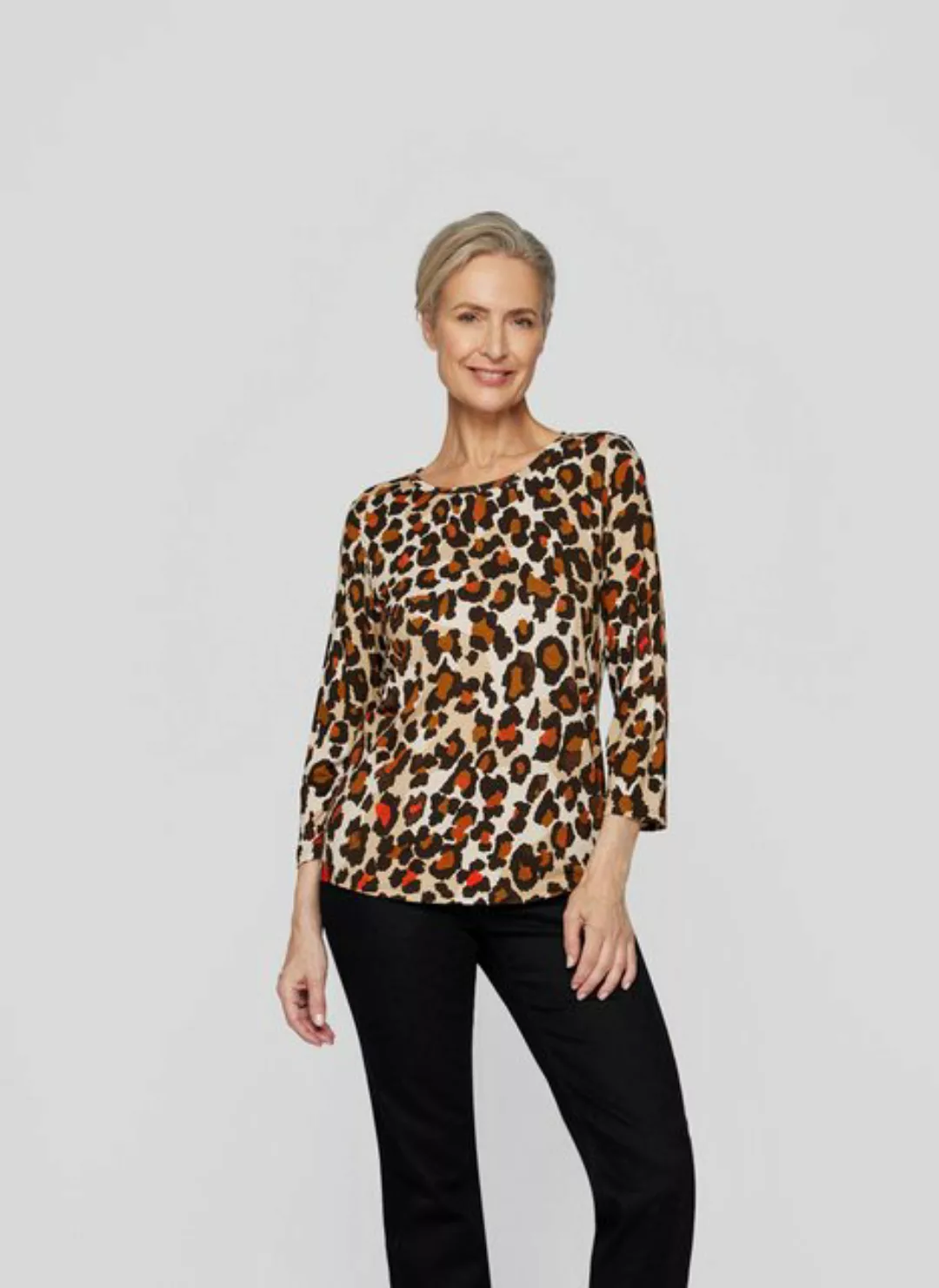 Rabe Print-Shirt Rabe Stilvolles 3/4-Arm-Shirt im Leopardenmuster günstig online kaufen