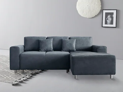Home affaire Ecksofa »Györ«, L-Form, wahlweise mit Bettfunktion und Bettkas günstig online kaufen