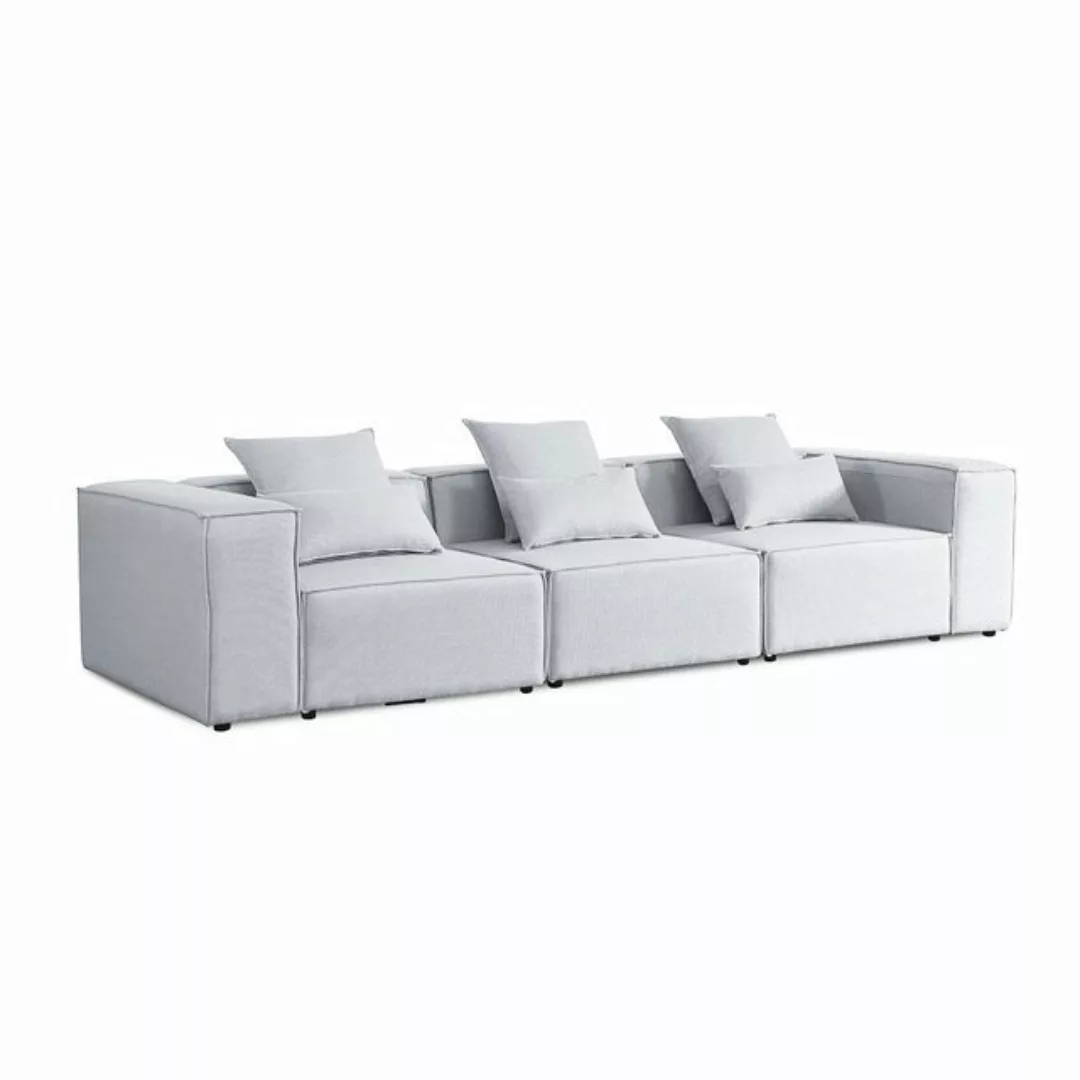 HOME DELUXE Sofa Modulares Sofa FINO - M 327 x 70 x 120 cm, abgeschrägte Rü günstig online kaufen