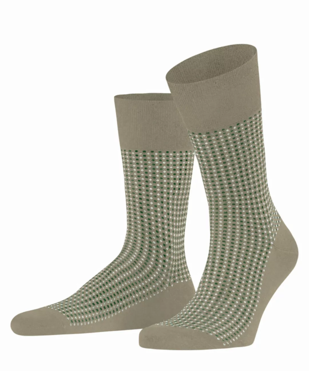 FALKE Uptown Tie Herren Socken, 43-44, Grün, Ajour, Baumwolle, 12437-711005 günstig online kaufen