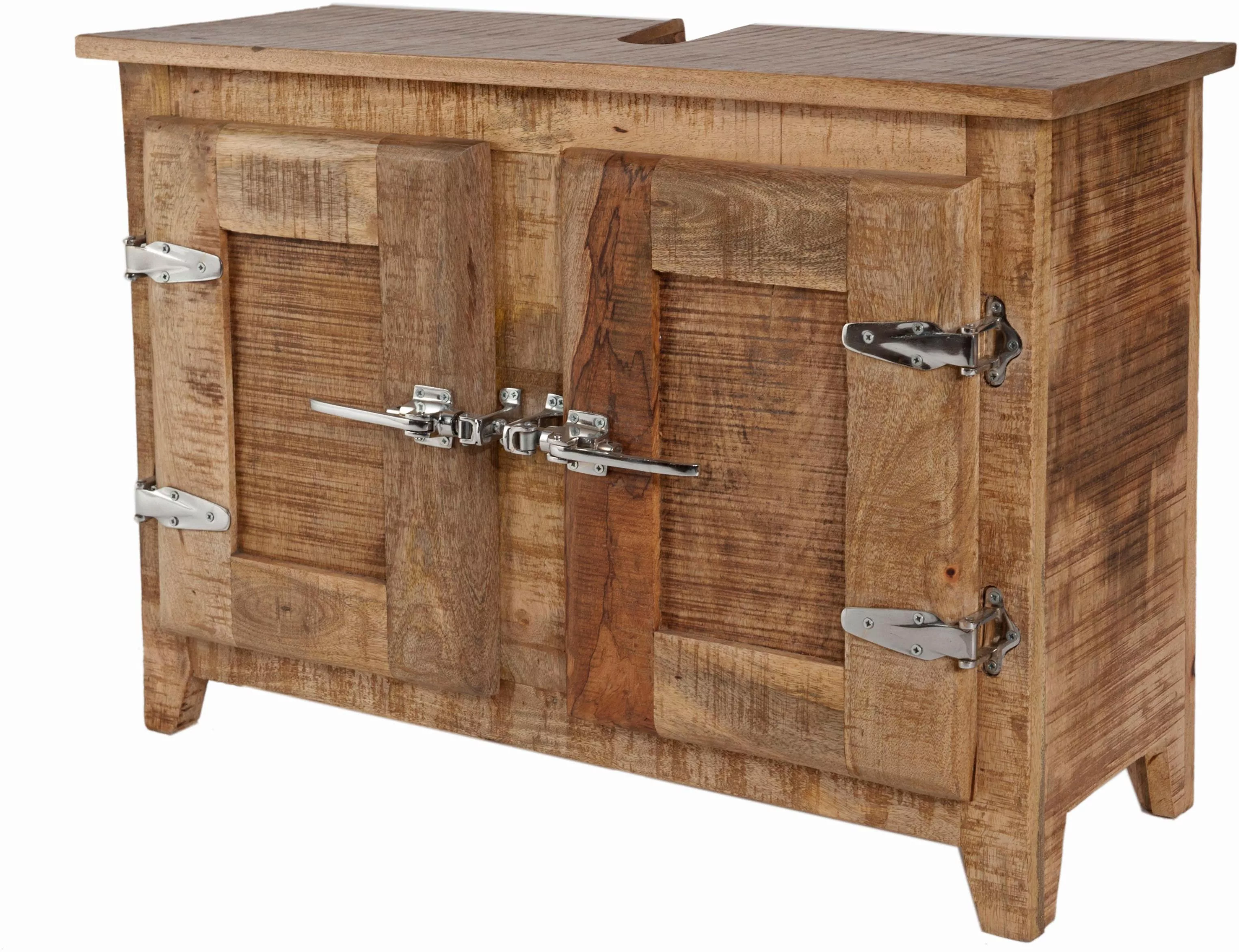 SIT Waschbeckenunterschrank "Frigo", Mangoholz im Antik-Look mit Kühlschran günstig online kaufen