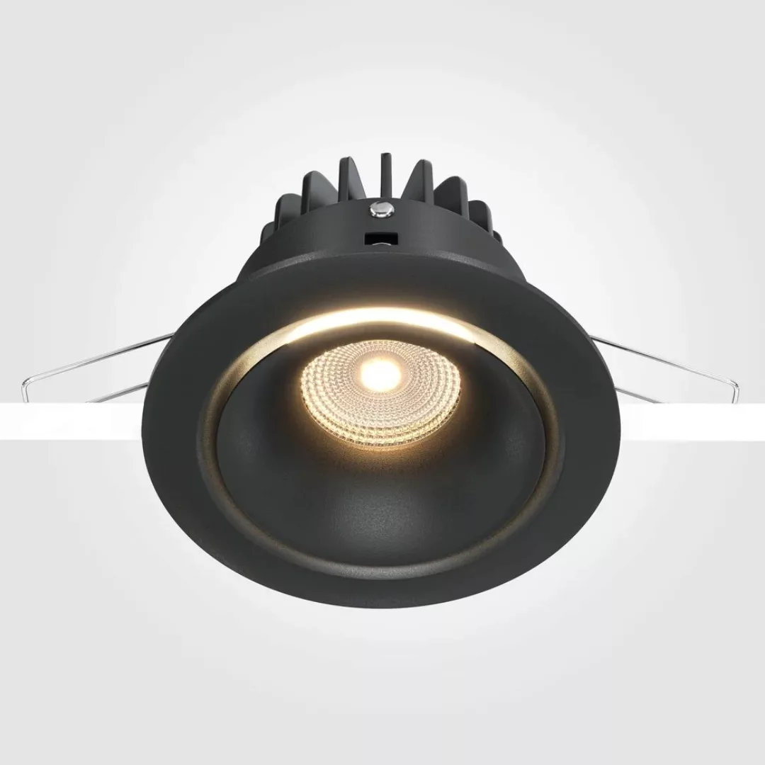 Maytoni Yin LED-Einbauleuchte, IP20, 3000K, Triac, schwarz günstig online kaufen