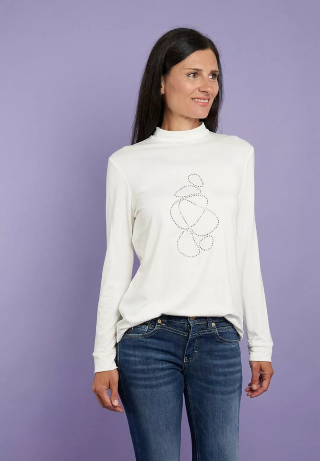 Seidel Moden Langarmshirt mit Glitzersteinen, MADE IN GERMANY günstig online kaufen