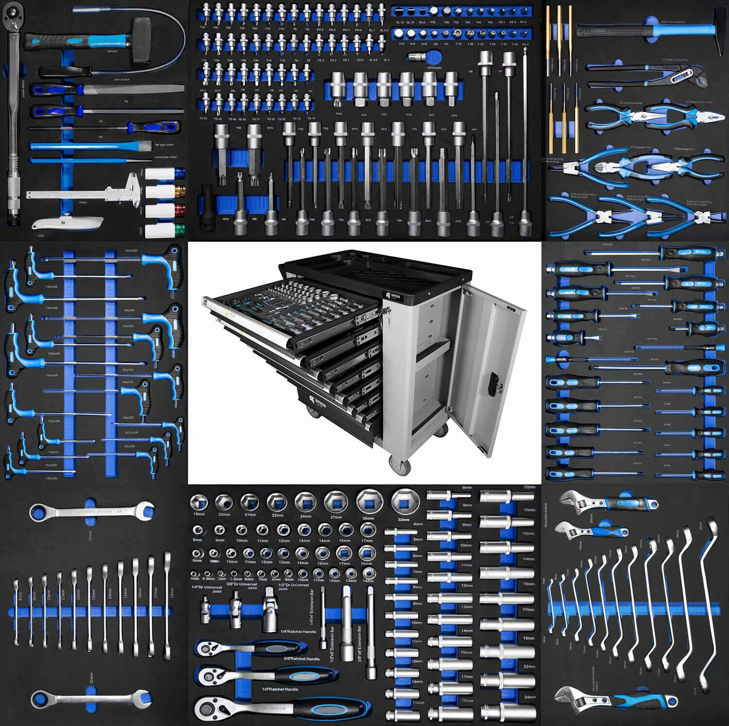 Imperiumtools Werkstattwagen XXXL Werkzeugwagen gefüllt 8 günstig online kaufen