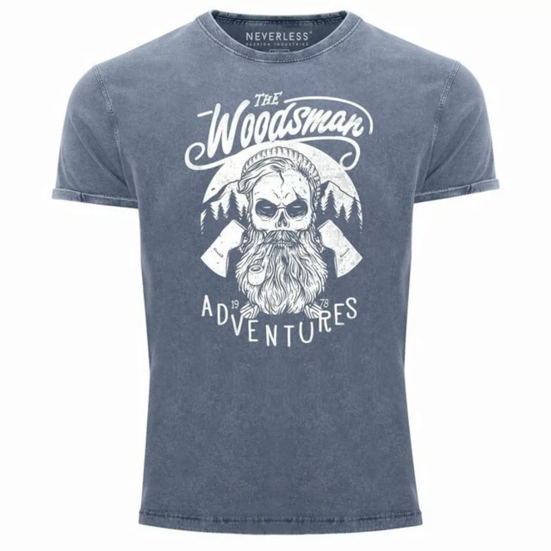 Neverless Print-Shirt Cooles Angesagtes Herren T-Shirt Vintage Shirt Lumber günstig online kaufen