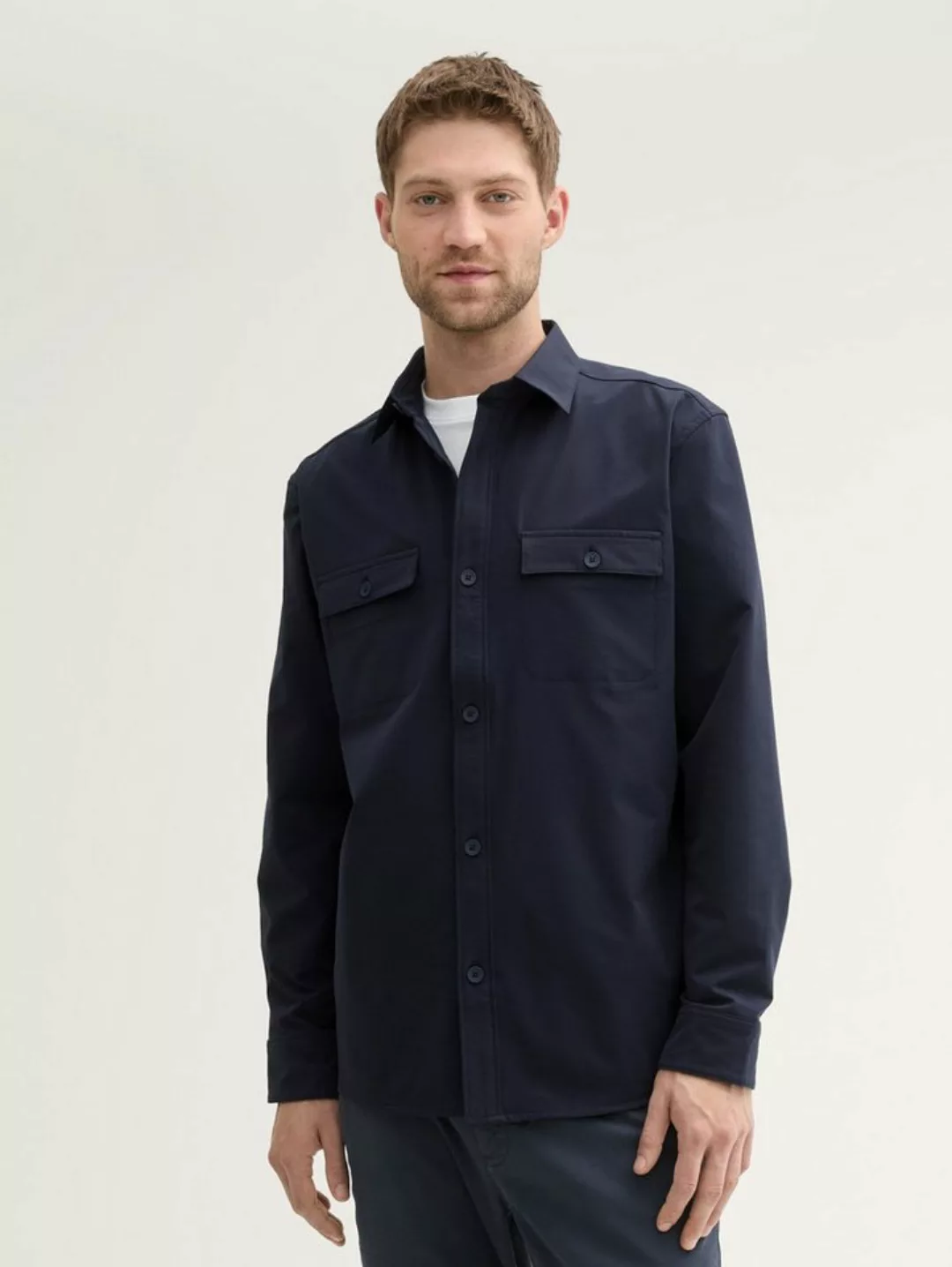 TOM TAILOR Langarmhemd Performance Overshirt mit Brusttaschen günstig online kaufen