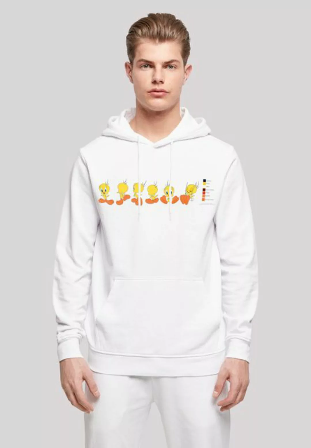 F4NT4STIC Kapuzenpullover Looney Tunes Tweety Pie Colour Code Print günstig online kaufen