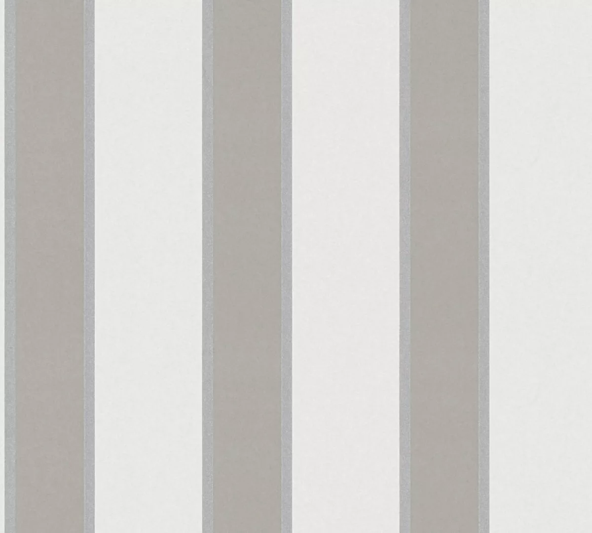 Bricoflor Tapete Weiß Grau Gestreift Klassische Tapete mit Streifen Ideal f günstig online kaufen