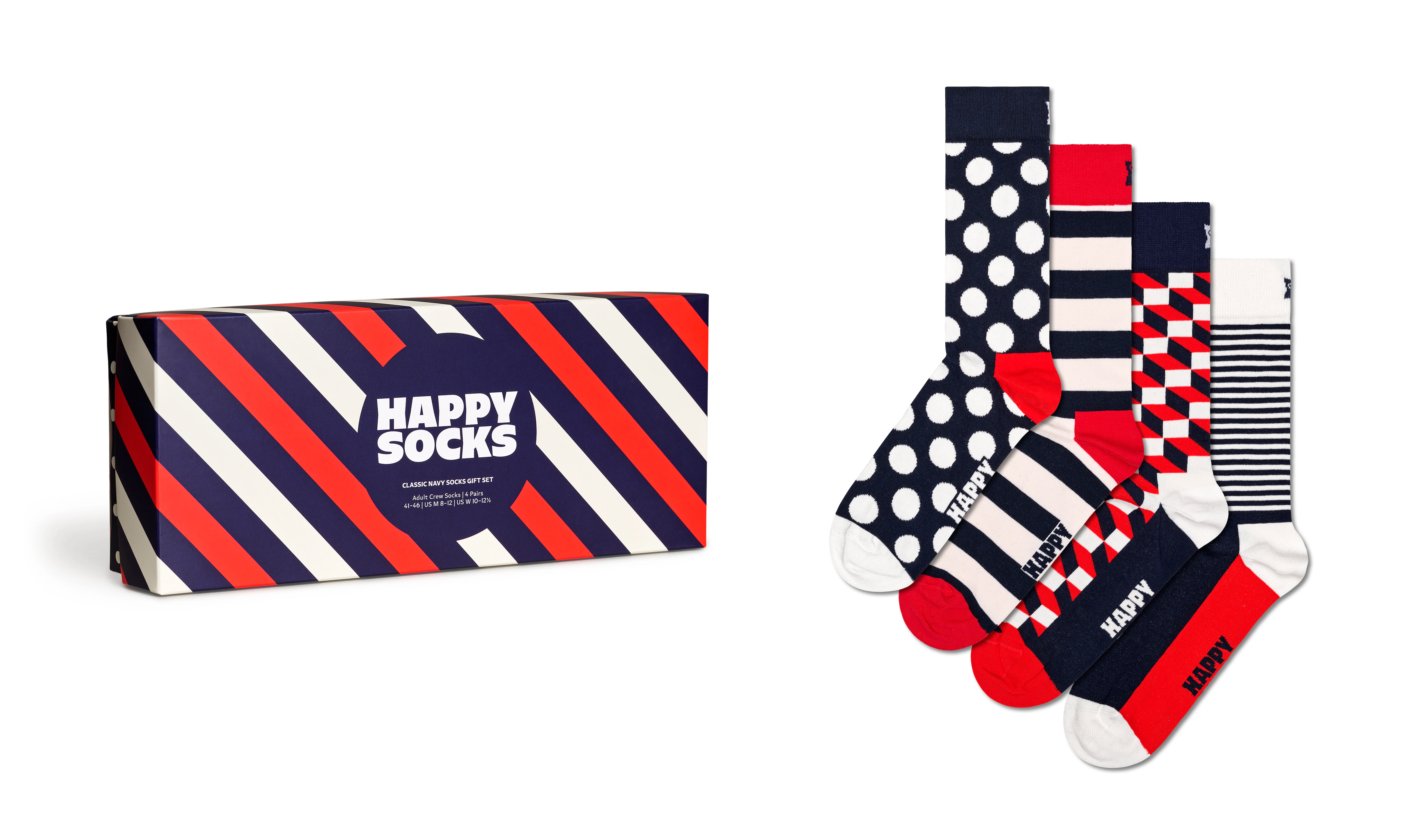 Happy Socks Socken "4-Pack Classic Navy Socks Gift Set", (Packung, 4 Paar), günstig online kaufen