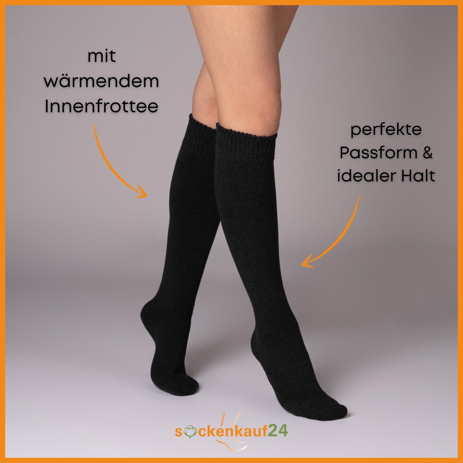 sockenkauf24 Kniestrümpfe 4 Paar Herren Thermostrümpfe günstig online kaufen