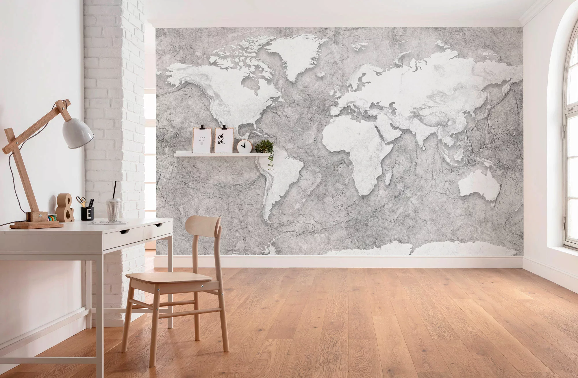 KOMAR Vlies Fototapete - World Relief  - Größe 350 x 250 cm mehrfarbig günstig online kaufen