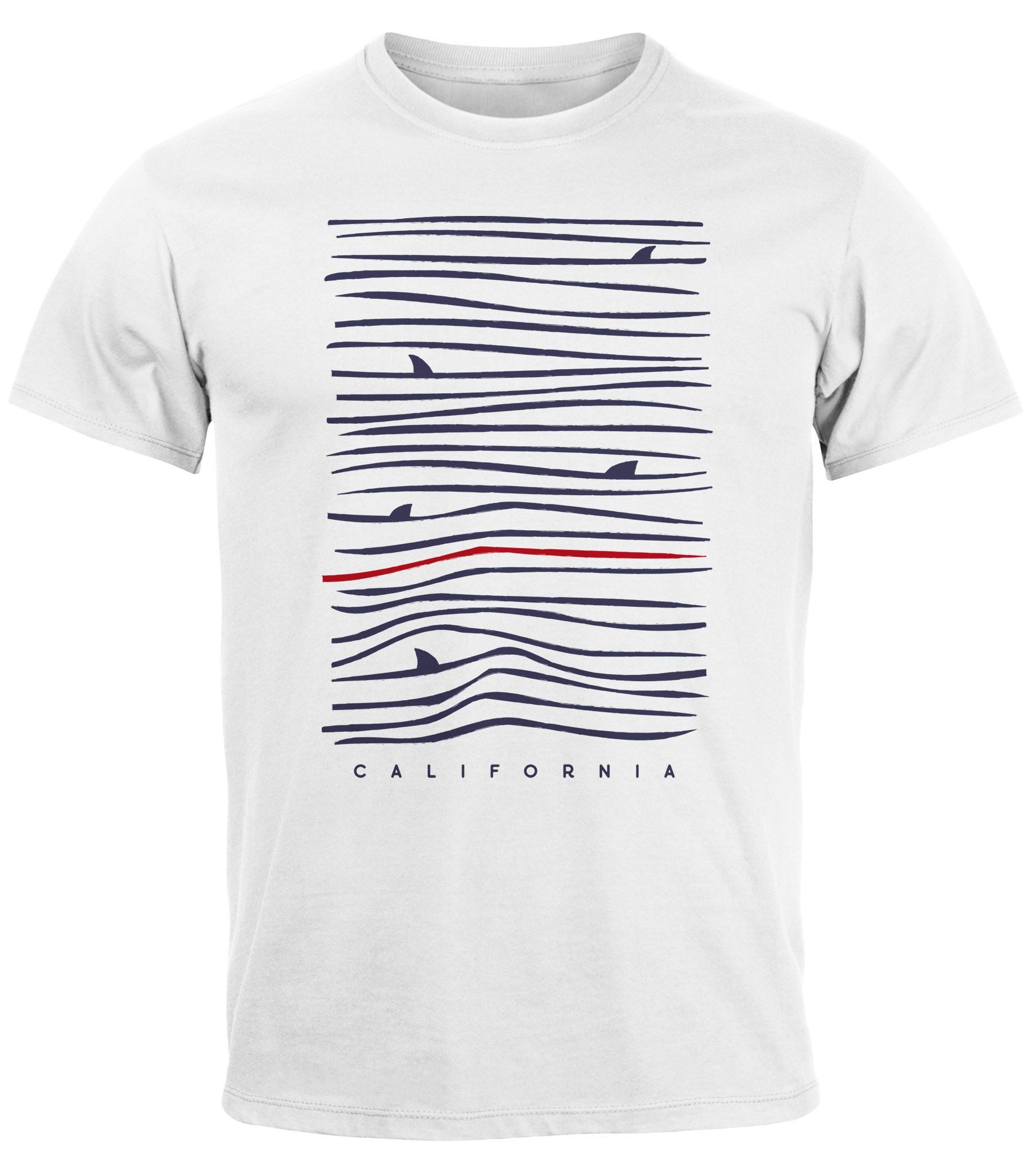 Neverless Print-Shirt Herren T-Shirt Frontprint Minimalismus günstig online kaufen