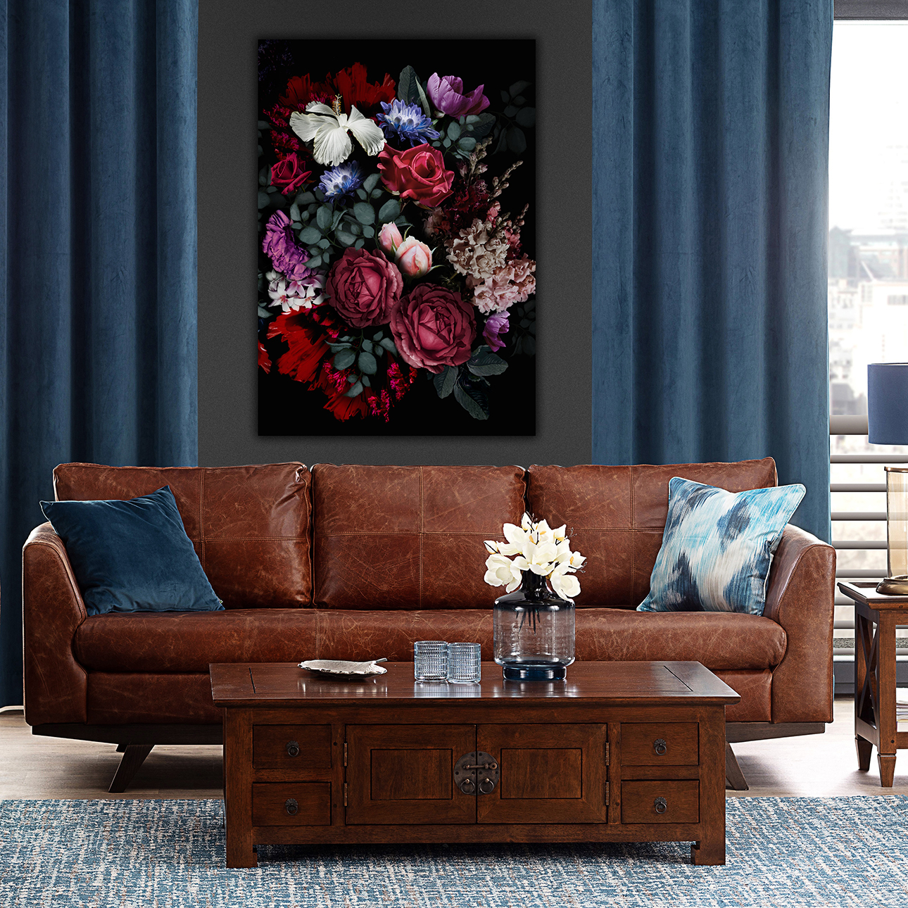 Leinwandbild Flowers II, 70 x 100 cm günstig online kaufen