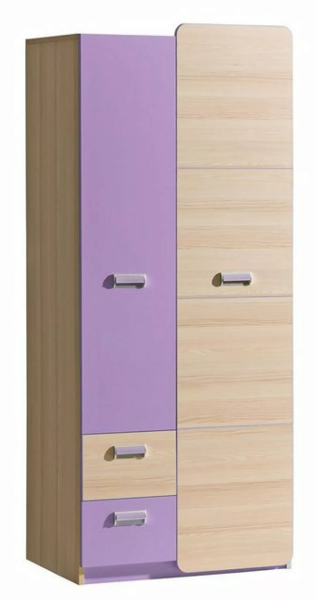 Feldmann-Wohnen Kleiderschrank Loreto (1-St) 80cm 2-türig Esche Coimbra / v günstig online kaufen