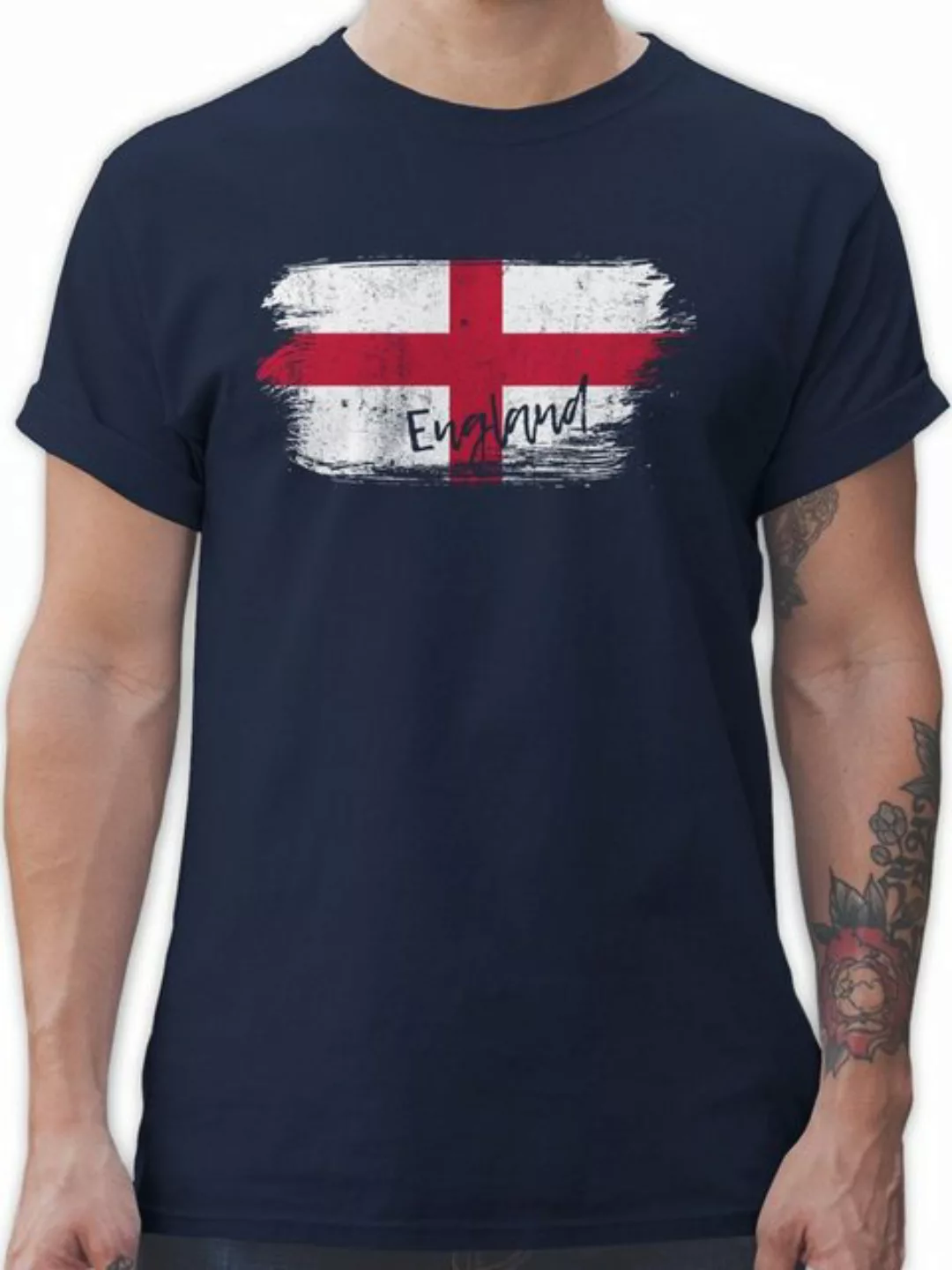 Shirtracer T-Shirt England Vintage 2024 Fussball EM Fanartikel günstig online kaufen