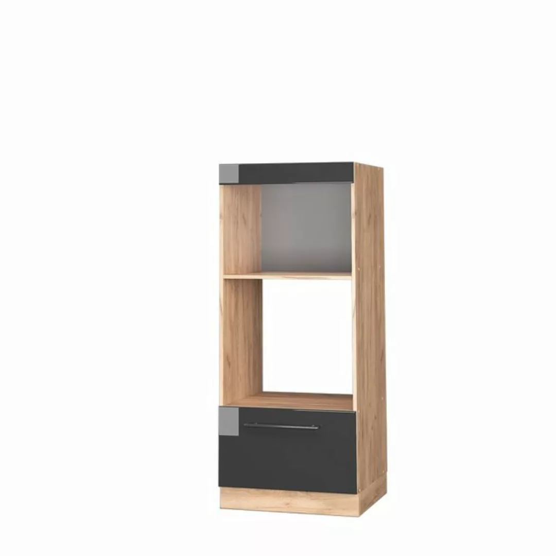 Vicco Mikrowellenumbauschrank Küchenhochschrank Fame-Line 60 cm Goldkraft A günstig online kaufen