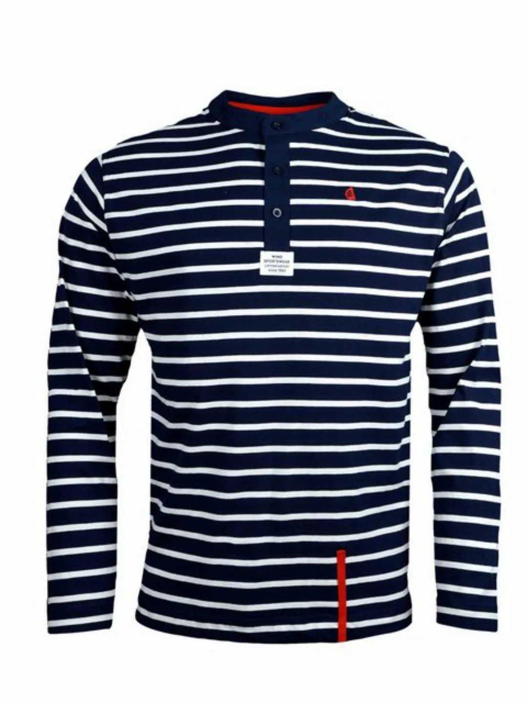 Wind sportswear Longsweatshirt Herren Polo Pique Langarm gestreift (1-tlg) günstig online kaufen