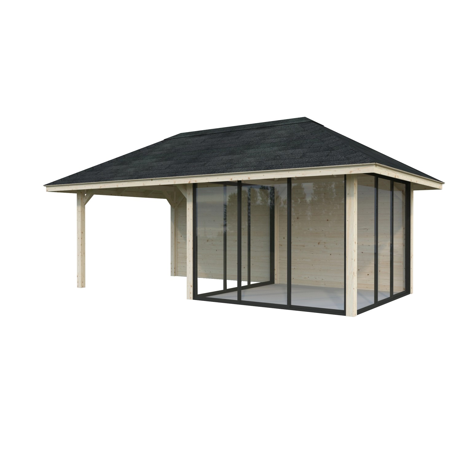 Palmako Pavillon Bianca Set206 Slide Naturbelassen 588 cm x 300 cm FSC® günstig online kaufen