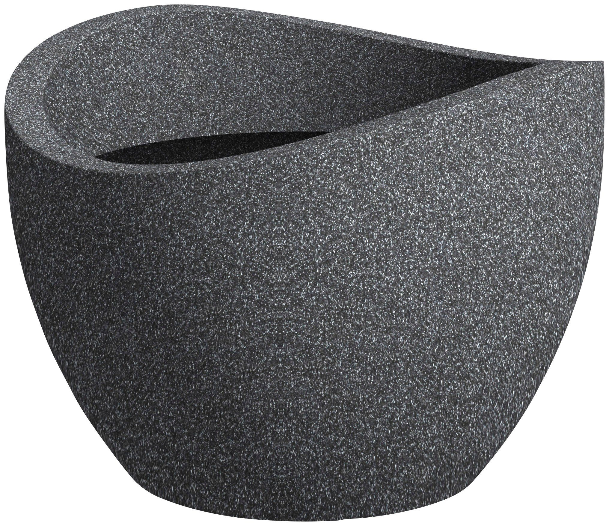 Scheurich Pflanzgefäß Wave Globe Ø 30 cm Schwarz-Granit günstig online kaufen