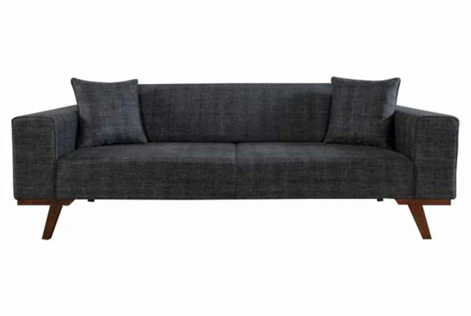 JVmoebel Sofa, Schwarz Sofa 3 Sitzer Textil Sofas Couch Polster Möbel Dreis günstig online kaufen